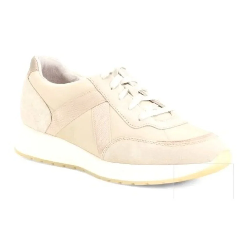 Munro Womens Khaki Gold Womens Suede Lace Up Low Top Sneakers Sz 7.5 M New - Picture 4 of 9